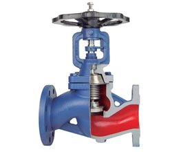 BVALVE Ατμοφράκτης Φυσούνας Χυτοσιδηρός Φλαντζωτός PN16 100mm Επιστόμιο φυσούνας