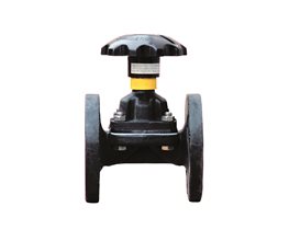SAUNDERS Diaphragm Valves "A" BS5156/4504, PTFE/BUTYL, DN40 Weir type valve