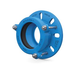 BELG.METEOR Flange Adaptor PN16 DN80/100 for CI, CS & PVC Pipes 85-107 Bolted compression