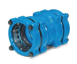 BELGICAST 1803 PN16 Coupling w.End Load Retention for PE Pipe 90 mm Bolted compression