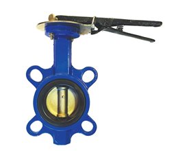 Butterfly Valve Wafer GG25/SS/EPDM w. Hand-Lever JIS 10 100mm Centric type
