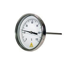 Θερμόμετρo Ωρολογιακά Πίσω ουρά, μήκους 50mm Φ63x1/2" -30oC - 50oC Θερμόμετρo