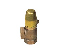 GG 618sGFO Angular Brass Safety Valves 0,5-2,5 bar 3/4" Pressure relief valves