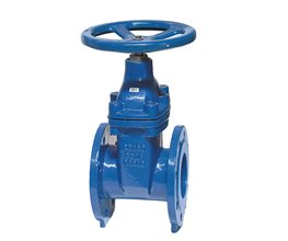 CI Rubberized Wedge Gate Valves, Fl. PN16, F4 DN100 Rubberized wedge