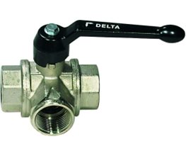 Effebi 3-Way Ball Valves DELTA Female / Female 1 1/2" 3-way "L"