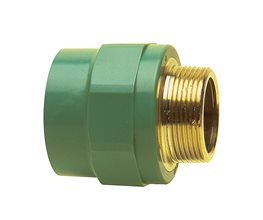 B-R Nipple Adaptors Bronze/PP-RCT w.Thread G8243gB D50x1 1/4" for PP-R pipes