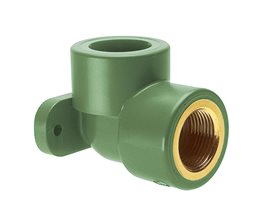 BAENNINGER Γωνία με Στήριγμα και Θηλυκό Σπείρωμα Φ25 x 1/2" για σωλήνες PP-R
