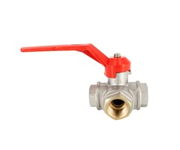 Brass Ball Valves 3-Way TYPE T, S100 FF RUB 11/4" 3-way "T"