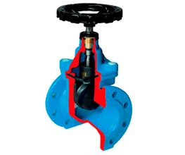 BELGICAST Gate Val. Infinity 2 Res. Seated F4 w.Hwheel,GSK, PN16 DN50 Rubberized wedge