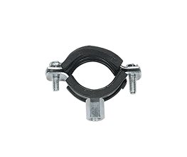 Nut Clamps (Pipe Supports) w.Rubber, Double Screwed, 160 Pipe clamp/support