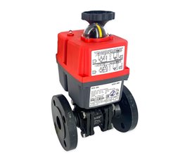 KLINGER Ball Valves KHA-F M1 CS PN40 w.El.Act. 24-240Vac/dc DN25 2-way / 3-piece