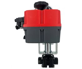 KLINGER Ball Valves KHA M1 PN63 w.El.Act. 12Vac/dc+Bracket 1 1/2" 2-way / 3-piece
