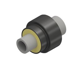 NUPI Preinsulated NIRONβ Reducer Butt-Fusion Long SDR 9 d200-160 for PP-R pipes