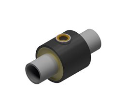 NUPI Preinsulated NIRONβ LongSpigot Tees SDR 17 w.Fem.Thread d63x1/2" for PP-R pipes