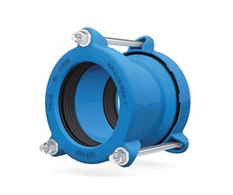 BELG.METEOR Coupling w/o Restraint for CI CS PVC Pipe 271-297mm  Bolted compression