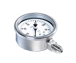 BURDON MEX5-D31.B18 Pressure Gauge INOX Glycerin Vertical 100MM 1/2" 0  Pressure gauge