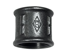 Malleable Iron Socket Right-Left Black ISO 7/1 M2 R-L (271/1) 1"  Threaded ISO/BSP