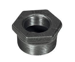Malleable Iron Reducing Bushing Black ISO 7/1 N4 (241/45) 3/4"x1/2"  Threaded ISO/BSP
