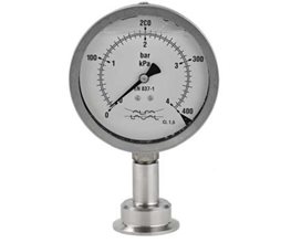 ARMANO Diaphragm Pressure Gauge w/Glycerine 100MM 0-10BAR CLAMP 1.1/2"  Pressure gauge