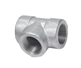 Tees 3000# Thr. NPT F-F Galvanized 1/2"  Threaded NPT