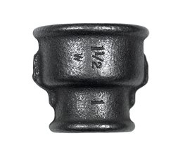 Malleable Iron Reducing Socket Black ISO 7/1 M2 (240/3) 21/2"x11/2"  Threaded ISO/BSP