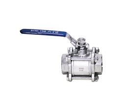 Ball Valve S/S T316 3-Piece Full Bore Threaded BSP 1000 WOG 3/4"  2-way