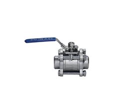 Ball Valve 316 3-Piece Full Bore Butt Weld ISO TOP PN64 1"  2-way