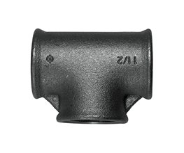 Malleable Iron Equal Tee 90o Female Black ISO 7/1 B1 (130/25) 3"  Threaded ISO/BSP