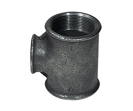 Malleable Iron Tee Red.Black ISO 7/1 B1 (130R/25) A 1/2"x1"x1/2"  Threaded ISO/BSP