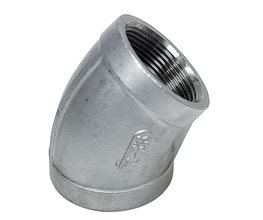 Elbows 45o L.R S/S T316 150# BSP F-F 2 1/2"  Threaded ISO/BSP
