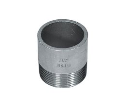 Half Barrel Nipple BSP Taper 150# 316 1/2"  Threaded ISO/BSP