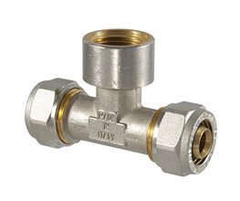 TDM Ταυ Μηχανικής Σύσφιγξης Θηλυκό 18 x 1/2" x 18  Εξάρτημα μηχανικής σύσφιγξης