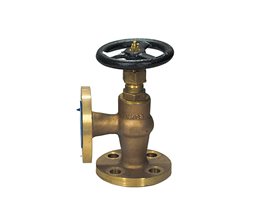 Angle Bronze Globe Valve Flanged JIS 16K F7303 A25  Globe valve