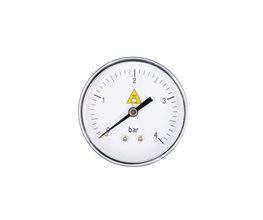 Pressure Gauge Metallic Case 1/4" BSP Back Connection 63mm x25bar  Pressure gauge
