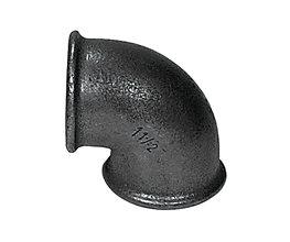 Malleable Iron Elbow 90o Female Black ISO 7/1 A1 (90/6) 3/4"  Threaded ISO/BSP