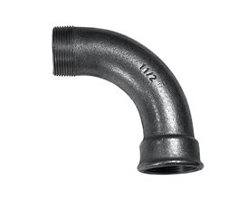 Bends 90o M/F Black 4"  Threaded ISO/BSP