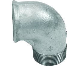 Elbows 90o M/F Galvanized 1/8"  Threaded ISO/BSP
