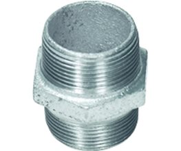 Hexagon Nipples Galvanized 1/8"  Threaded ISO/BSP