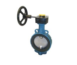 Ebro Πεταλούδα Ζ011Α, Σώμα Wafer GG25/316/NBR, PN10, μειωτήρα DN250  Κεντρικού άξονα