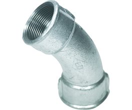 Bends 45o F-F Galvanized 1 1/4"  Threaded ISO/BSP