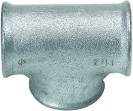 Malleable Iron Equal Tee 90o Female Galv. ISO 7/1 B1 (130/25) 1"  Threaded ISO/BSP