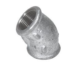 Γωνία Κορδονάτη Γαλβανισμένη 45ο Μέσα Βόλτα, 1.1/2''  Σπείρωμα ISO/BSP