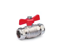 Ball Valve Full Bore Compres. Ends for Cu Pipes APM1330ST 35x22mm  2-way