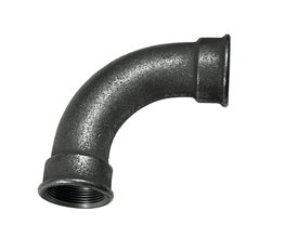 Malleable Iron Bend 90o Female Black ISO 7/1 G1 (2/15) 3"  Threaded ISO/BSP