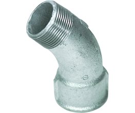 Bends 45o M/F Galvanized 1/4"  Threaded ISO/BSP