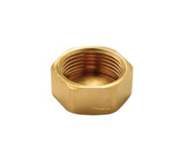 TDM ART107 Brass Female Cap Yellow 1"  Threaded ISO/BSP