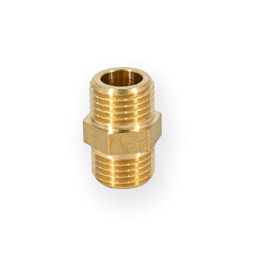 TDM ART 108 Brass M/M Nipples Yellow 1/4" x 1/4"