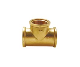 TDM ART 205 Brass Female Tee Yellow 1"  Threaded ISO/BSP
