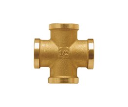 TDM ART204 Brass Female Cross Yellow 1"  Threaded ISO/BSP