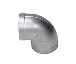 Elbows 90o L.R S/S T304 150# BSP F-F 1/2"  Threaded ISO/BSP